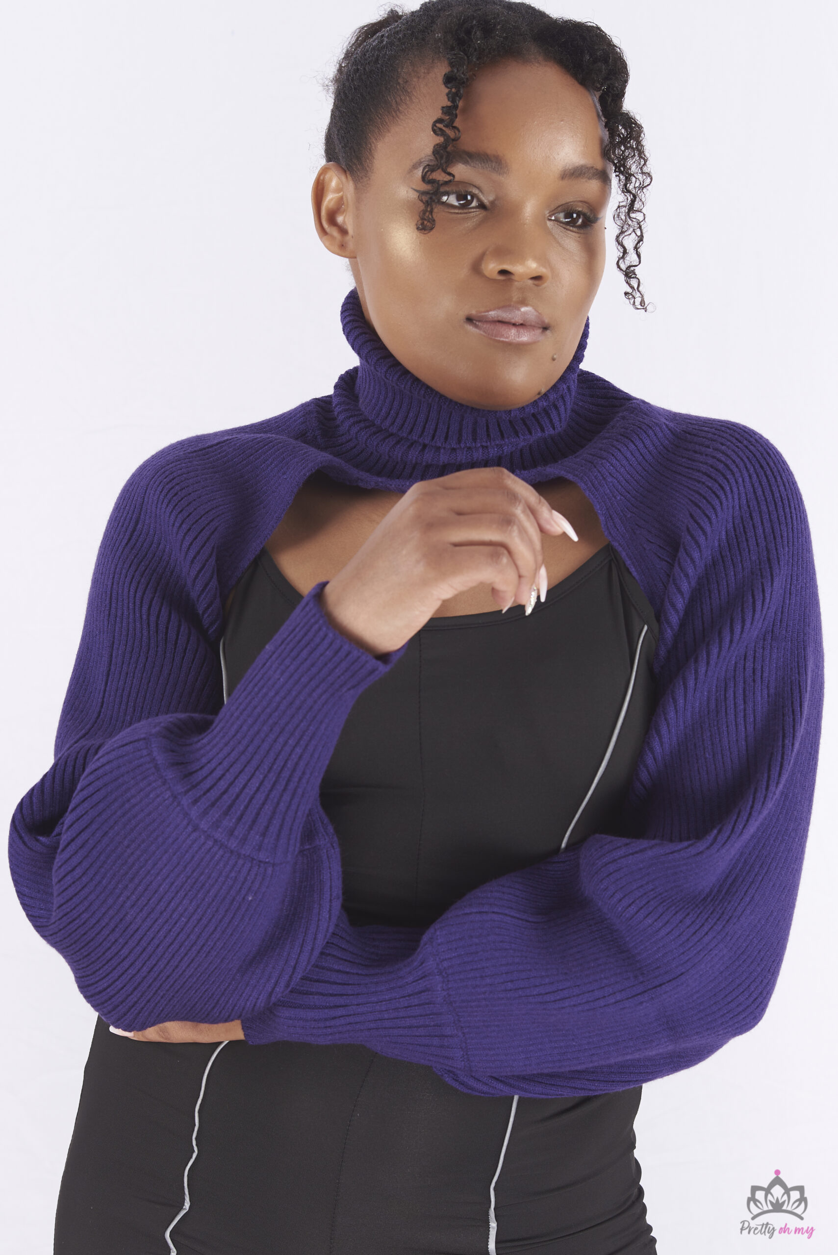 premium knit sleeve warmers purple Pretty oh my